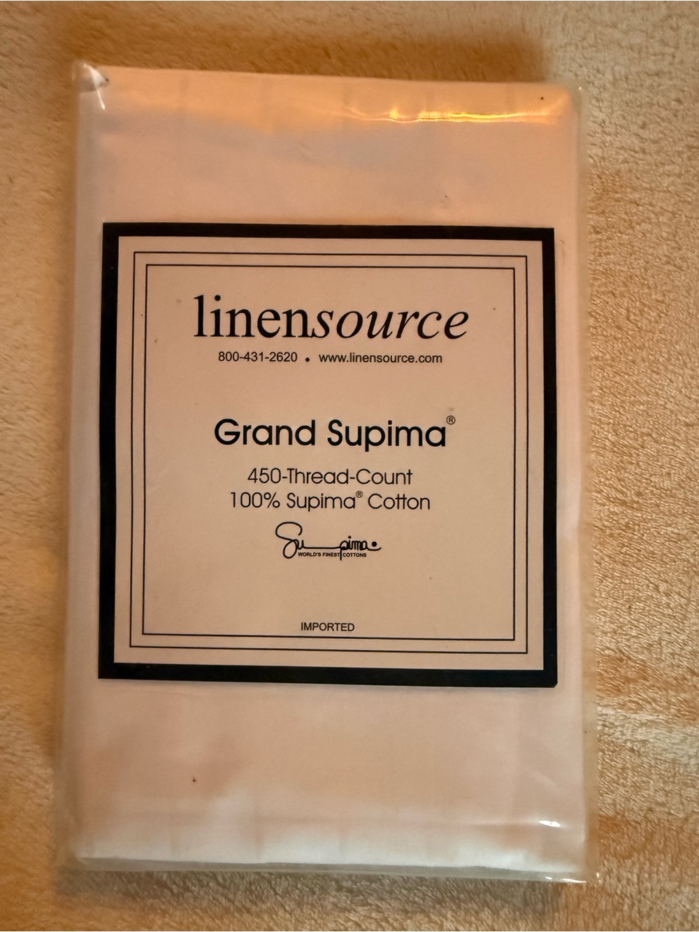 Linensource Grand Supima Cotton Sheet pillow cases- White